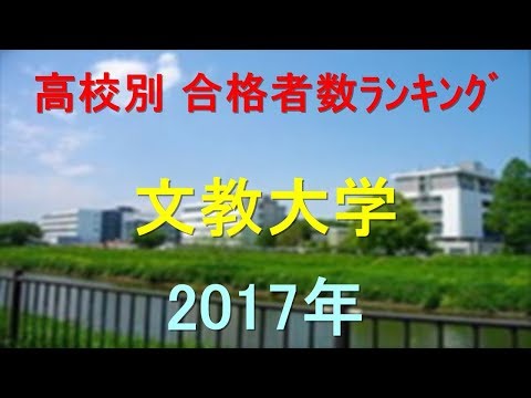 文教大学 高校別合格者数ランキング 2017年【グラフでわかる】