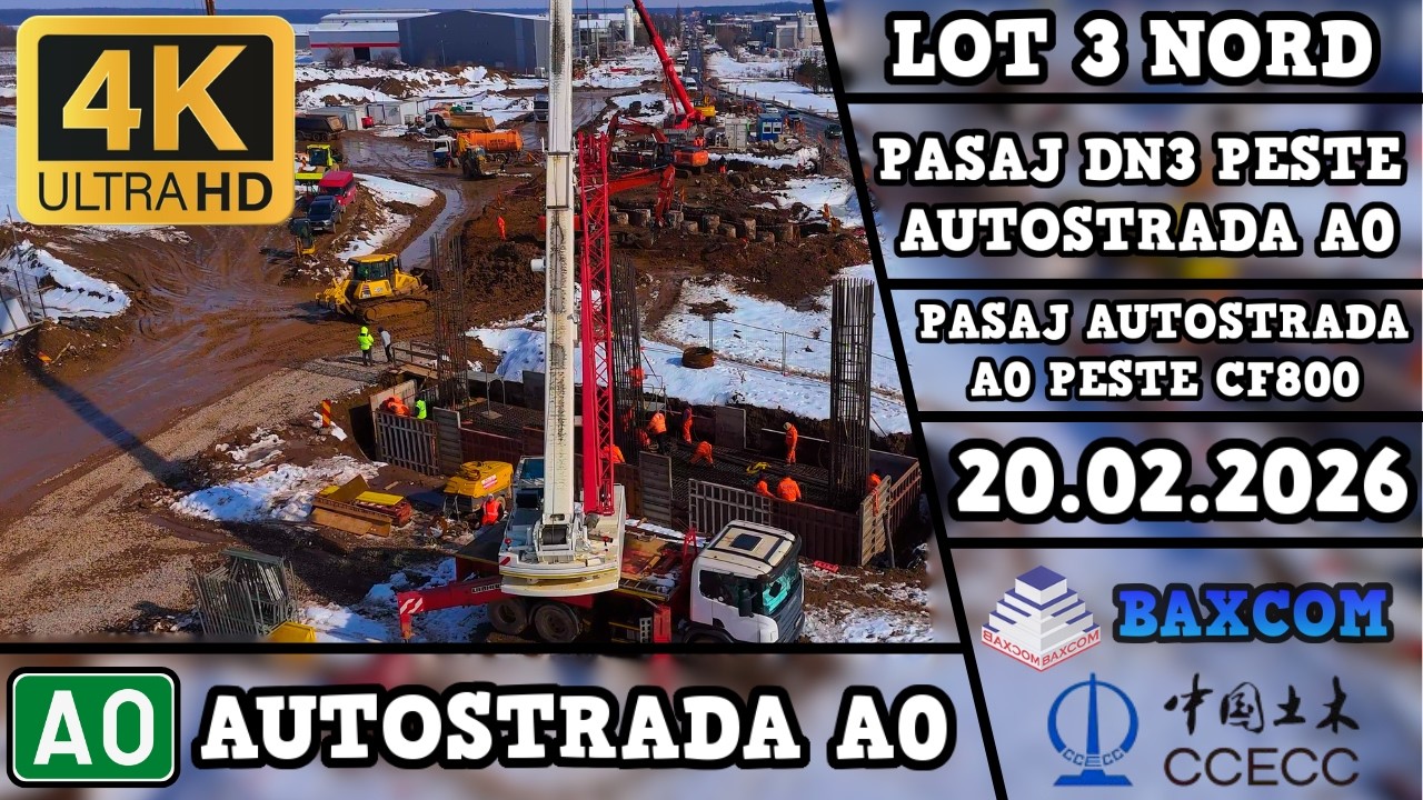 Autostrada A0 | Lot 3 Nord | Pasaj A0 peste CF800 | Pasaj DN3 peste A0 | 20.02.2026 | CCECC&Baxcom