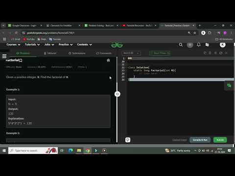 Factorial using iterative and recursion