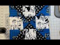 hourglass nine patch quilt block tutorial (harry potter)