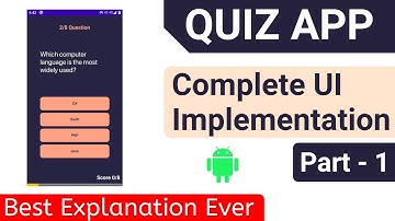 Quiz app in android studio | UI Designing | Part-1 | Quiz app in android studio with source code