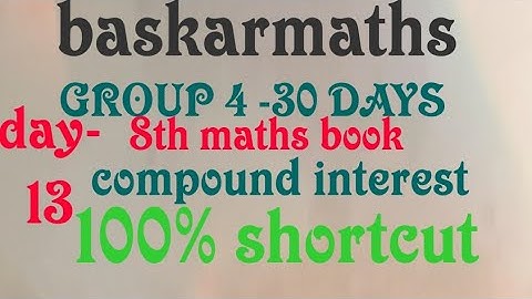 Day -75//compound interest //8th maths book //tnpsc group 4 maths target( 25/25)//100% shortcut
