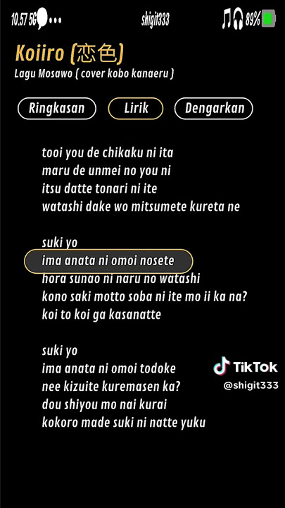 lirik lagu suki yo