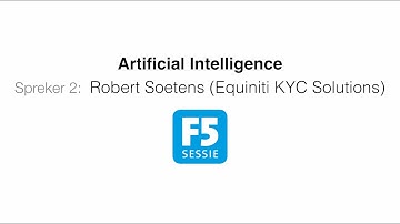F5 sessie: AI - spreker 2: Robert Soetens (Equiniti KYC Solutions)