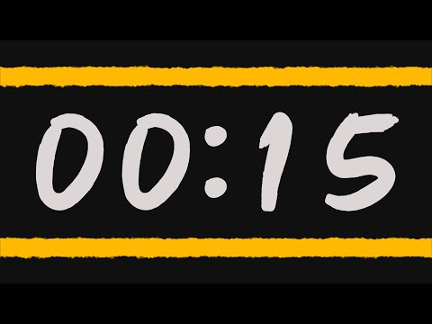15 SECOND TIMER 🔔 Gentle Alarm [Full HD]