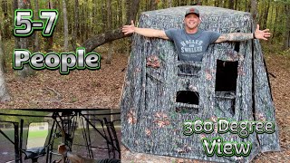 HUGE GROUND BLIND! // Treow Outdoors Bole Blind // Ground Blind // Hunting // Bow Hunting //