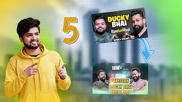 🔥✅I Make Viral PODCAST THUMBNAILS in Photoshop /ducky bhai podcast✅