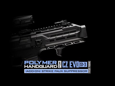Strike CZ EVO S3 Polymer Handguard w/ Optional Aluminum Faux Suppressor