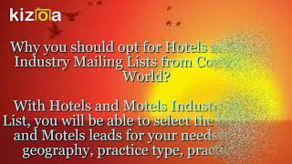 Hotels And Motels Mailing Lists