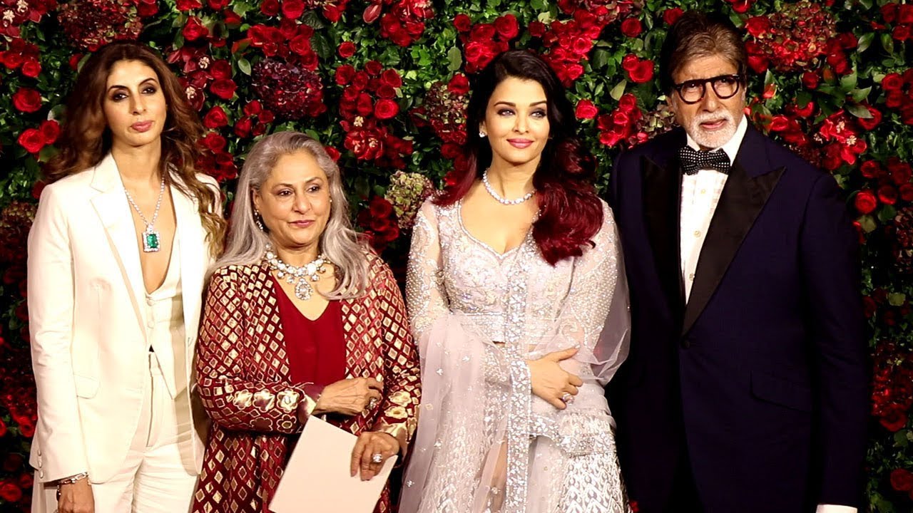 Bachchan's family At The Grand Wedding Reception Of Ranveer Singh And Deepika Padukone - YouTube