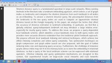Approximate Shortest Distance Computing A Query Dependent Local Landmark Scheme