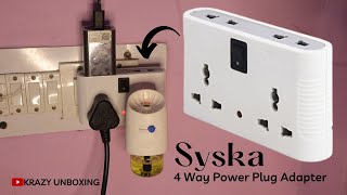 Syska 4 Way Power Plug Adapter Unboxing