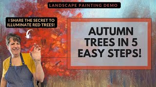 How to Paint Autumn Trees in 5 Easy Steps: Pastel Landscape Demo