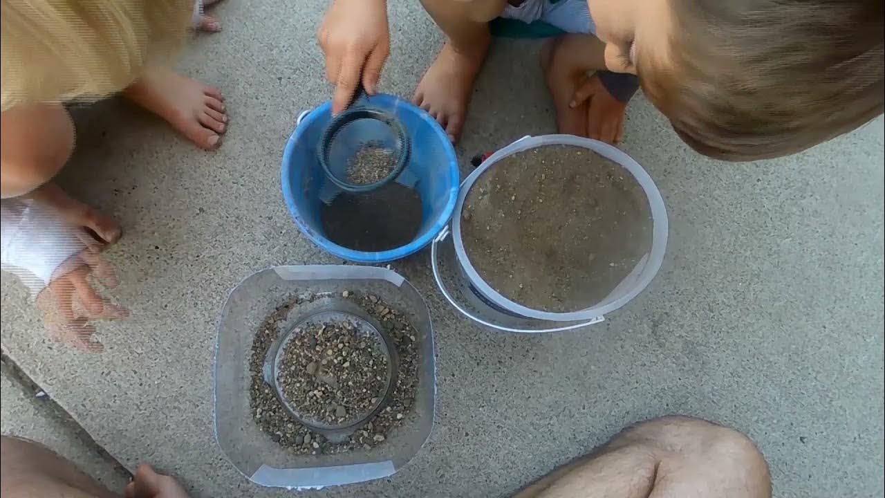 How to sift sand and rocks for kids. Bowtay Building Skills YouTube