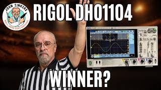 I review the RIGOL DHO1104 Oscilloscope.  Is it the champ?  PLUS SCOPE FIGHT! (John Tinkers Ep. 024)