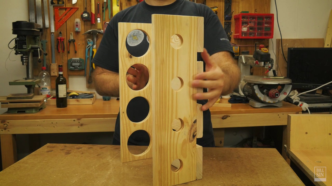 EASY WINE STAND HOW TO MAKE A WINE RACK OUT OF PALLETS YouTube