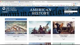 Using ABC-CLIO's American History database