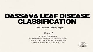 NTU CZ4041/SC4000 Machine Learning Project Video -- Group 17
