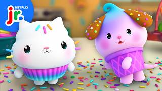 bake cake cakey creampup gabby s dollhouse netflix jr