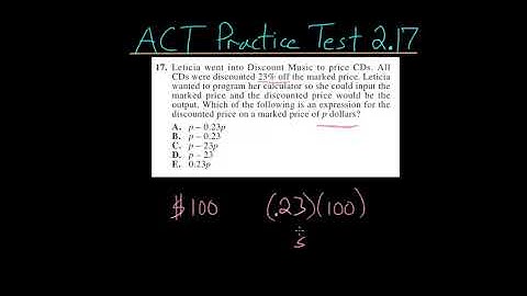 ACT Math Practice Test 2.17: Word Problem 12