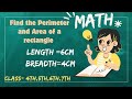Find the Perimeter and Area of rectangle whose length 6cm and breadth 4cm | 