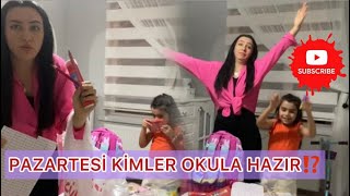 Pazartesi kimler okula hazır⁉️🥰son kırtasiye alışverişimizi tamamladık