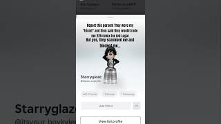 aPlease report guys! stealing people's hardwork isn't making the game any funner. #Scammer
