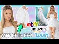 Trying On Cheap Wedding Dresses From Wish, Ebay, Amazon ! Success Or Disaster ?