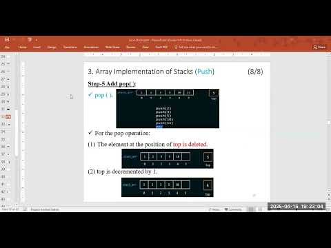 Array Implementation of Stacks and Apllications 2 - 4
