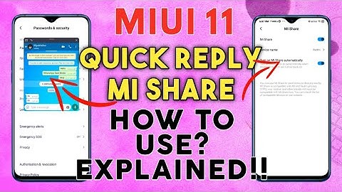 MIUI 11 QUICK REPLY AND Mi SHARE | HOW to USE MIUI 11 Quick Reply | MIUI 11 Mi Share | Miui 11