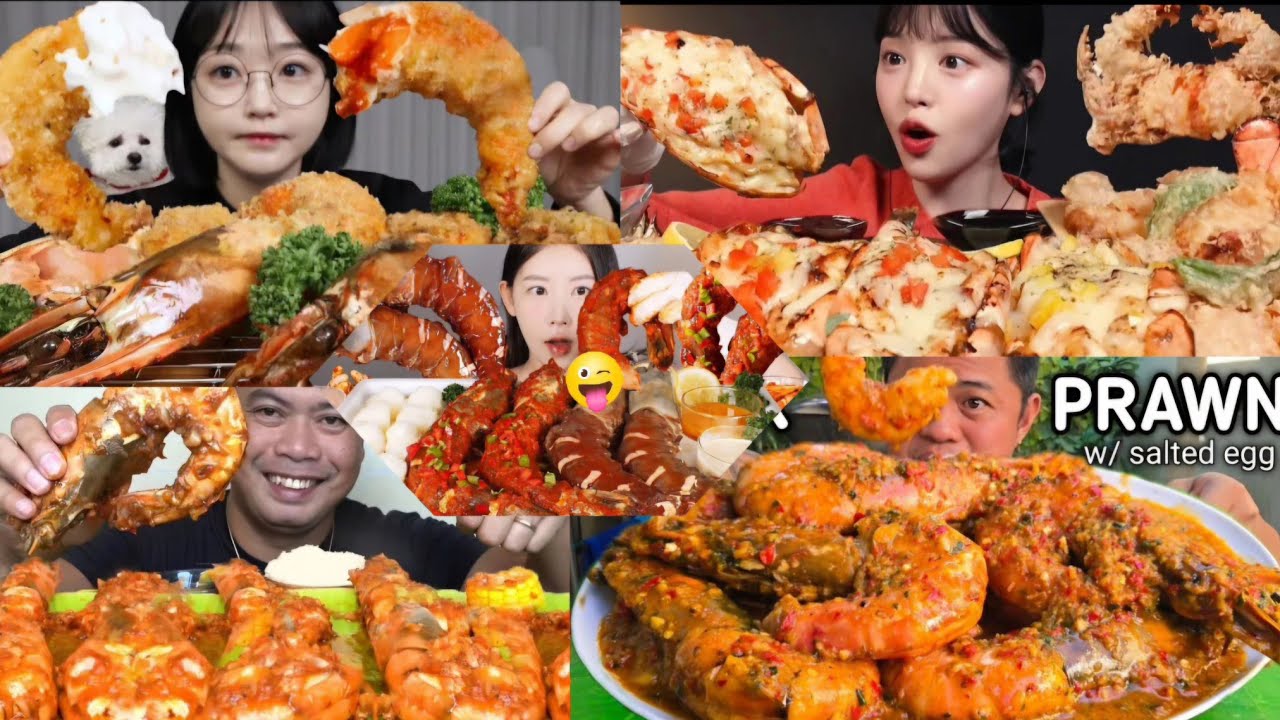 DELISH *TIGER PRAWNS* MUKBANG//MUKBANGERS FILIPINO+SOUTH KOREAN MUKBANG ASMR BIGBITE