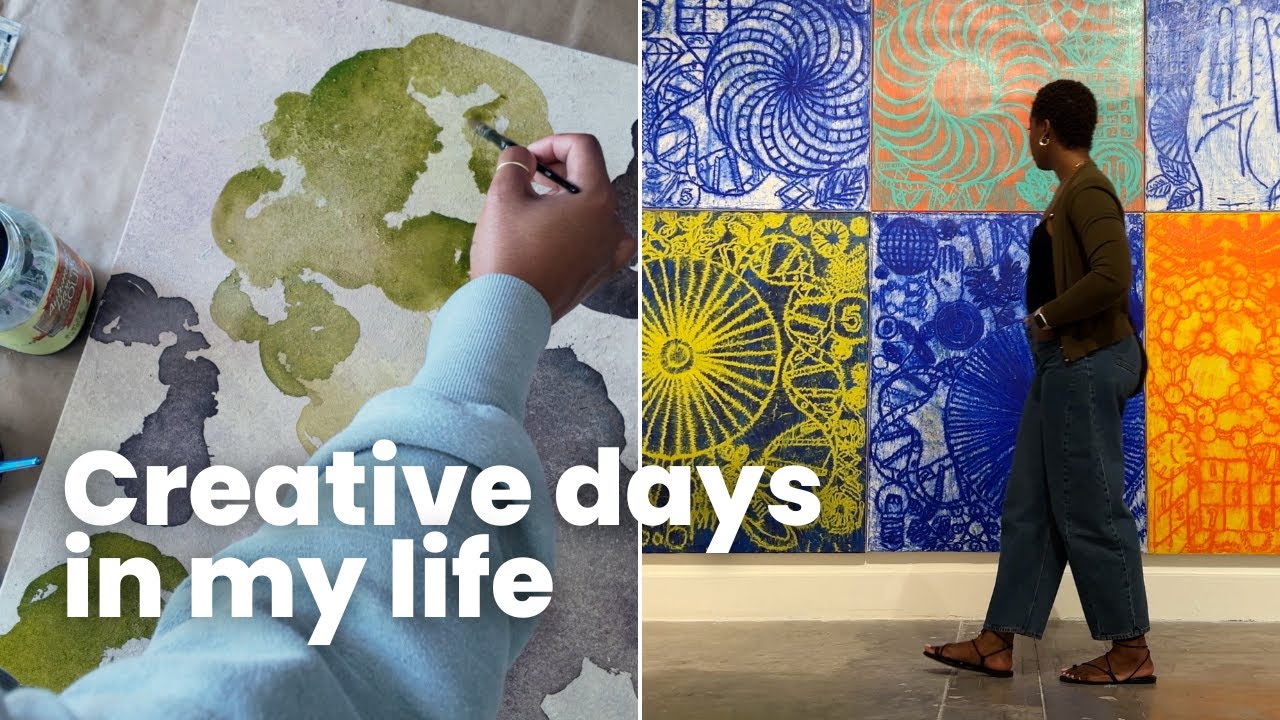 Art museum, studio visits, starting a print club + new painting | Artist vlog