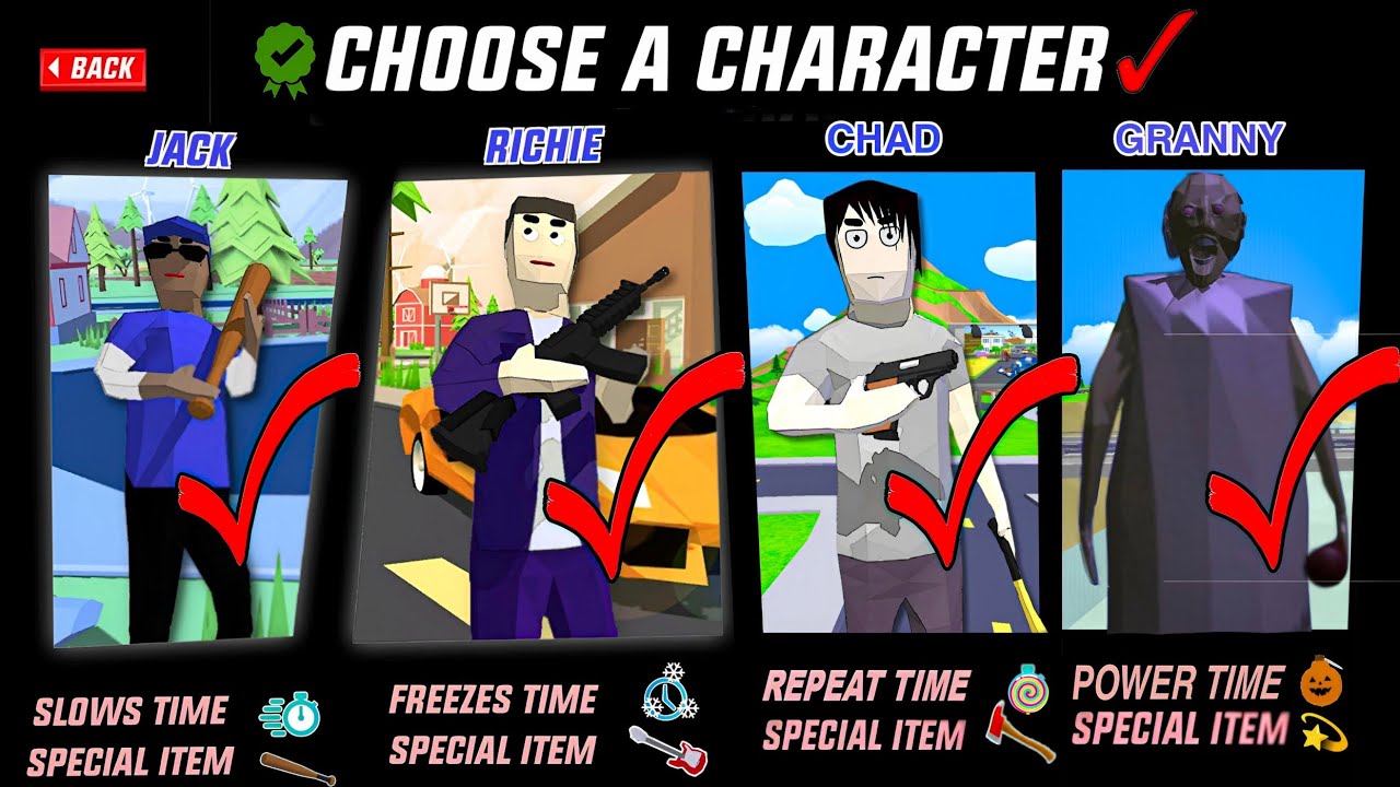 How to unlock all Characters in dude theft wars | unlocked granny and ...