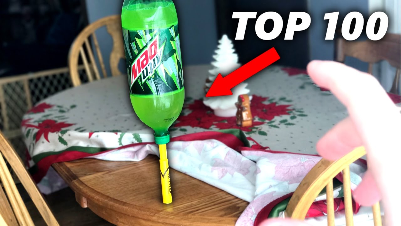 TOP 100 LUCKIEST WATER BOTTLE FLIPS ( INSANE Water Bottle Trick shots