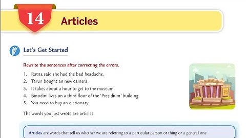 Ch-14 | Articles | Class-7 | Part-02 | Collins English grammar and composition book