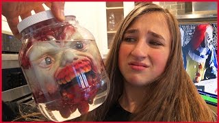 Zombie Head in Jar Prank - Scary Clown Caught Stealing on Camera