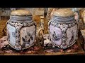 How to decorate a shabby chic glass jar