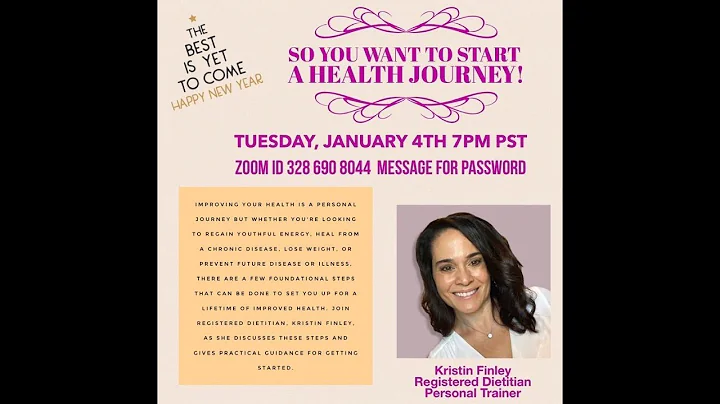 Kristin Finley, QSS, RD, PT Start your Healthy Jou...