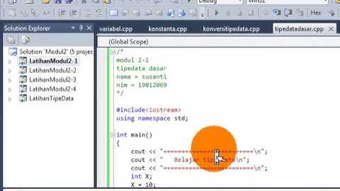 modul2-tipe data,konstanta,variabel pada C++