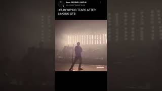 Louis Tomlinson wiping off tears after singing Only The Brave 🏳️‍🌈☹️ #LTWT2022