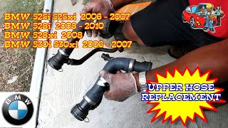 BMW 525i 525xi 528i 528xi 530i 530xi Upper Radiator Hose Replacement