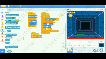 coding for beginners. Ball bounce game. scratch app