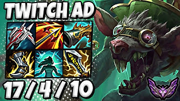 Twitch vs Sivir ADC [ QuadraKill ] Lol Korea Master Patch 25.14