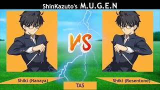 Kaz Mugen Tas Tohno Shiki Nanaya Vs Tohno Shiki Resentone
