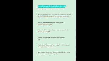 GENESYS CLOUD WORKFORCE MANAGEMENT EXAM ACTUAL 20252026 QUESTIONS AND VERIFIED CORRECT ANSWERS2143
