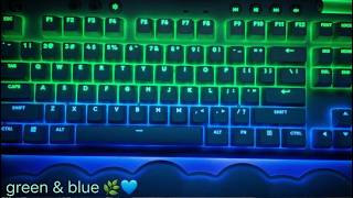 green & blue keyboard asmr 🌿💙 | logitech g715 | typing sounds for sleep & focus screenshot 2