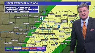 DFW Weather | Severe weather possible across North Texas on Friday in 14 day forecast