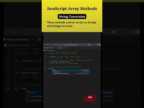 How to Use join() and split() in JavaScript #javascript #coding #programming #array #webdev #shorts