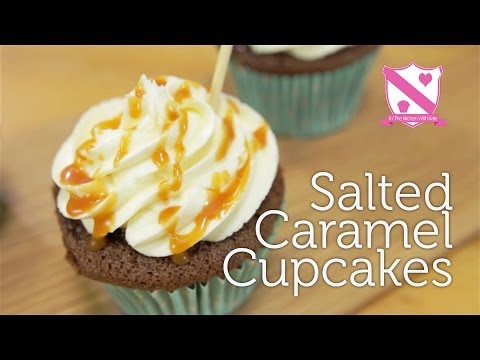 Salted Caramel Cupcakes 'Hidden Centre' - In The Kitchen With Kate