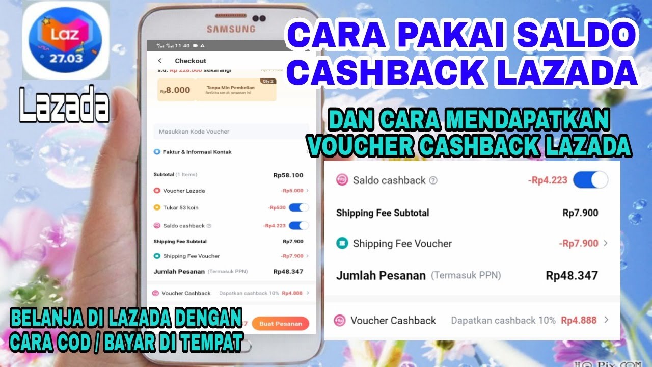 Cara Pakai Saldo Cashback Lazada Dan Mendapatkan Voucher Cashback Lazada YouTube